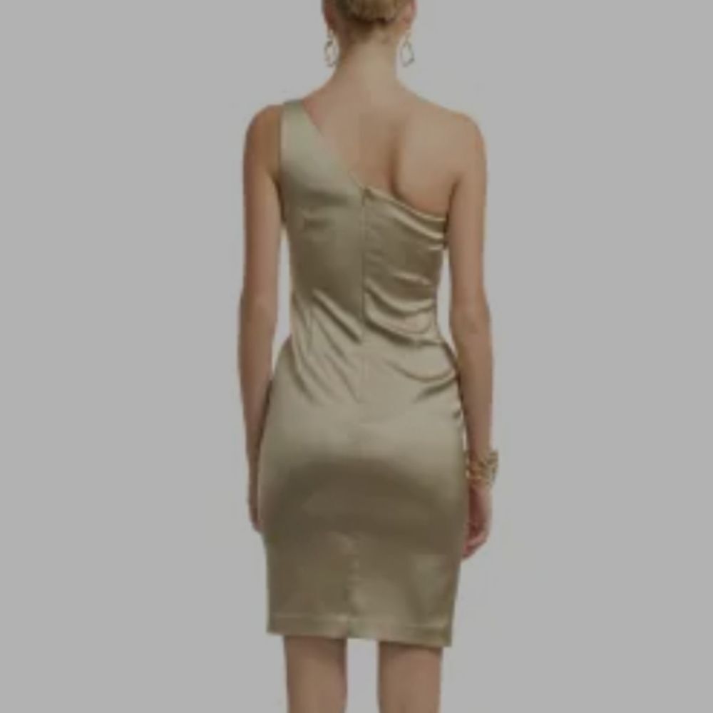 BRAND NEW CALVIN KLEIN STRETCH SILK SATIN ONE SHOULDER SHEATH DRESS - Picture 12 of 12